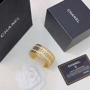 Chanel CC Logo Gold Metal Bracelets