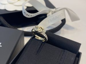 Chanel CC Logo Rings with Diamonds