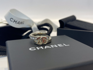 Chanel CC Logo Rings with Diamonds