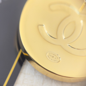 Chanel Paris CC Logo Round Earrings