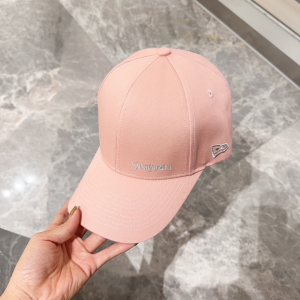 Saint Laurent YSL Pink Cotton Baseball Cap Hat Saint Laurent YSL Pink Cotton Baseball Cap Hat