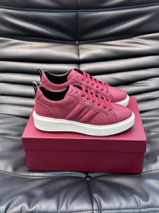 Bally New Maxim Logo Red Calfskin Leather Trainers Sneakers Bally New Maxim Logo Red Calfskin Leather Trainers Sneakers