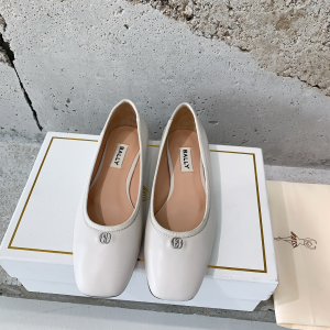 Bally Ballyrina Ballet Flats Moccasins White Nappa Leather Bally Ballyrina Ballet Flats Moccasins White Nappa Leather