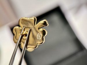 Chanel CC Gold Flower Stud Earrings