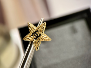 Chanel CC Gold Star Earrings