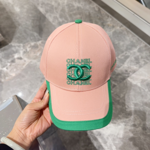 Chanel Vintage CC Logo Pink Canvas Baseball Cap Hat Chanel Vintage CC Logo Pink Canvas Baseball Cap Hat