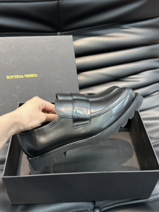 Bottega Veneta Haddock Platform Loafers Black Smooth Calfskin Leather Bottega Veneta Haddock Platform Loafers Black Smooth Calfskin Leather