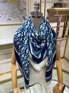 Dior Oblique Diortwin Square Silk Twill Scarf Blue Dior Oblique Diortwin Square Silk Twill Scarf Blue