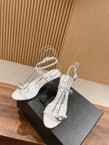 Alexander Wang Dome Water Snake Strappy High Heeled Sandals White 65MM Alexander Wang Dome Water Snake Strappy High Heeled Sandals White 65MM