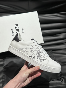 Berluti 1895 Playtime Scritto Printed Venezia Leather Sneakers White Berluti 1895 Playtime Scritto Printed Venezia Leather Sneakers White