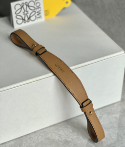 Loewe Branded Short Shoulder Strap Tan Classic Calfskin Loewe Branded Short Shoulder Strap Tan Classic Calfskin