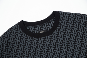 Fendi FF Zucca Black Cotton T Shirt