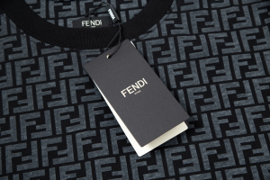Fendi FF Zucca Black Cotton T Shirt