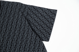 Fendi FF Zucca Black Cotton T Shirt