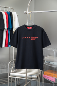 Gucci Ancora Black Cotton T Shirt