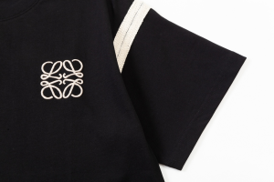 Loewe Anagram Black Cotton T Shirt