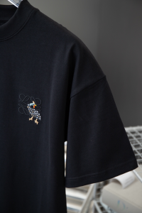 Loewe Relaxed Fit Black Cotton T Shirt