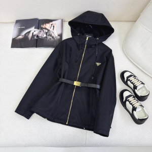 Prada Black Re Nylon Hooded Jacket
