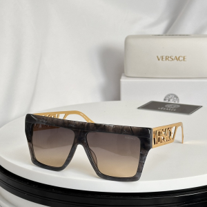 Versace Logo Metal Temple Square Luxury Eyewear Sunglasses VE4787 Gray Versace Logo Metal Temple Square Luxury Eyewear Sunglasses VE4787 Gray