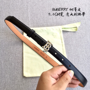 Burberry Monogram TB Black Brown Calf Leather Belt 20MM Burberry Monogram TB Black Brown Calf Leather Belt 20MM