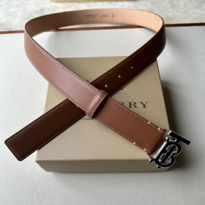 Burberry Monogram TB Brown Calf Leather Belt 34MM Burberry Monogram TB Brown Calf Leather Belt 34MM