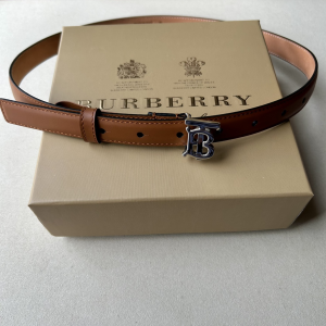 Burberry Monogram TB Brown Calfskin Leather Belt 20MM Burberry Monogram TB Brown Calfskin Leather Belt 20MM
