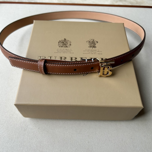 Burberry Monogram TB Brown Calfskin Leather Belt 20MM Burberry Monogram TB Brown Calfskin Leather Belt 20MM