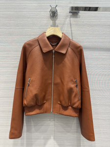 Hermes Brown Leather Biker Jackets Hermes Brown Leather Biker Jackets