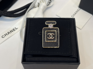 Chanel CC Logo Black Bottle Brooch