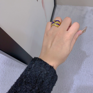 Loewe Nest Ring Gold Midnight Blue