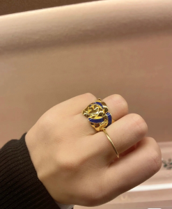 Loewe Nest Ring Gold Midnight Blue