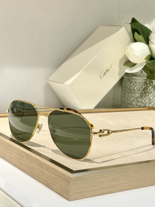 Cartier Signature C Aviator Metal Luxury Eyewear Sunglasses CT0364S Green Cartier Signature C Aviator Metal Luxury Eyewear Sunglasses CT0364S Green