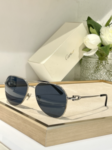 Cartier Signature C Aviator Metal Luxury Eyewear Sunglasses CT0364S Navy Cartier Signature C Aviator Metal Luxury Eyewear Sunglasses CT0364S Navy