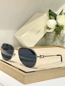 Cartier Signature C Aviator Metal Luxury Eyewear Sunglasses CT0364S Navy Cartier Signature C Aviator Metal Luxury Eyewear Sunglasses CT0364S Navy
