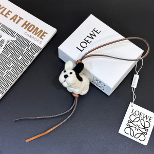 Loewe Puppy Bag Charms and Key Holder White Loewe Puppy Bag Charms and Key Holder White