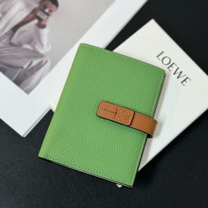 Loewe Small Vertical Wallet Green Grained Calfskin Loewe Small Vertical Wallet Green Grained Calfskin