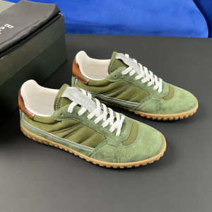 Berluti Playtime Scritto Green Fabric and Suede Leather Sneakers Berluti Playtime Scritto Green Fabric and Suede Leather Sneakers