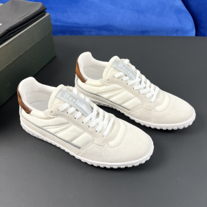 Berluti Playtime Scritto White Fabric and Suede Leather Sneakers Berluti Playtime Scritto White Fabric and Suede Leather Sneakers