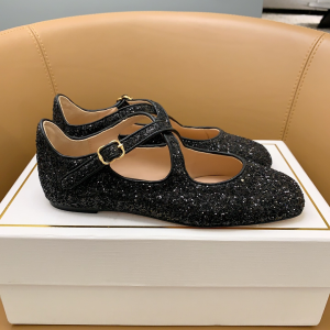 Bally Ballyrina Ballet Flat Black Glitter Bally Ballyrina Ballet Flat Black Glitter