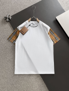 Burberry Check White Cotton T Shirt