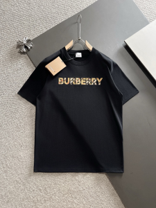 Burberry Logo Black Cotton T Shirt