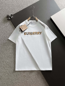 Burberry Logo White Cotton T Shirt