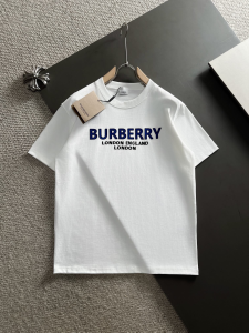 Burberry Logo White Cotton T Shirt
