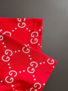 Gucci GG Logo Red Cotton T Shirt