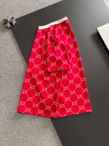 Gucci GG Logo Red Cotton T Shirt