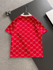 Gucci GG Logo Red Cotton T Shirt