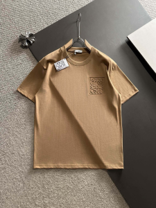 Loewe Anagram Beige Cotton T Shirt