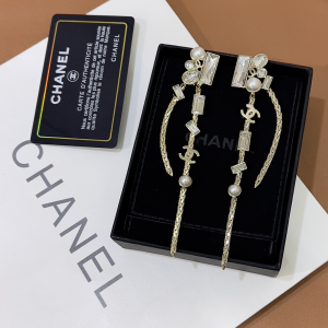 Chanel CC Diamond Tassel Earrings