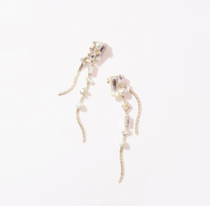 Chanel CC Diamond Tassel Earrings