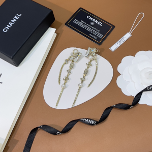 Chanel CC Diamond Tassel Earrings